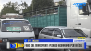 Largas filas de transporte pesado por falta de diésel en la Av. Ingavi