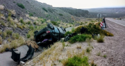 Una familia sanjuanina volcó en Ruta 40 tras volver de Chile