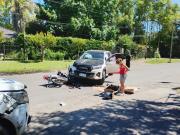 Un motociclista resultó herido tras ser embestido por una camioneta en Villa Elisa