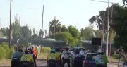 Video: el insólito motivo por el que tuvieron que parar una carrera de ciclismo en Angaco