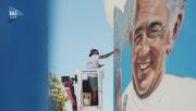 Esperanza y arte: pintan un mural del papa Francisco en una de las paredes del penal de Villa Urquiza