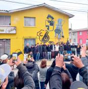Mural de Coquimbo Unido en barrio porteño, homenaje al primer título
