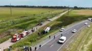 Vuelco en Ruta 2: el chofer del micro fue imputado por homicidio culposo