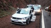 Un accidente en la Ruta 7 entre un auto y un camión generó el corte de tránsito en Uspallata