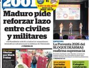 Titulares de la prensa nacional para este miércoles 26 de noviembre