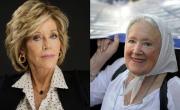Jane Fonda se emocionó al hablar de Nora Cortiñas y comparó la dictadura argentina con el gobierno de Trump