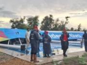 Brutal temporal de viento y lluvia arrancó un tinglado de un polideportivo en Córdoba: fue el segundo en pocos días