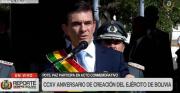 Presidente del Estado participa del aniversario 215 del Ejercito de Bolivia