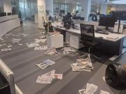 Activistas pro Palestina asaltaron y destrozaron la redacción de un diario en Italia