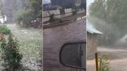 Domingo de alerta naranja por tormentas en Neuquén, tras la caía de granizo en parte de la provincia