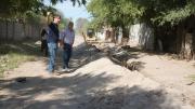 Nediani visitó la obra de extensión de agua potable en el barrio San Javier