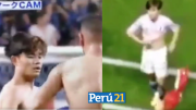 ¿Perdieron la humildad? Jugador de Japón tiró al suelo la camiseta que intercambió con su similar de Perú