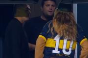 Riquelme apareció en un palco de la Bombonera junto a Victoria Azarenka durante el partido