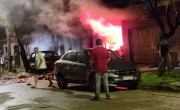Explosión en Lanús: un auto estalló dentro de una vivienda y provocó destrozos