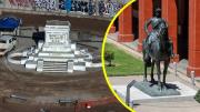 Buscan llegar a la superficie original de piedra: Restaurarán el plinto de Baquedano ante el inminente regreso de la estatua
