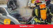 Principio de incendio en un vehículo fue controlado por el propietari