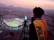 Pol Deportes, el niño que sueña con ser periodista y subió a un cerro para relatar la Libertadores