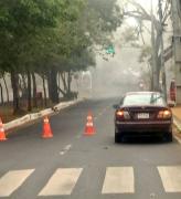 Por incendio cierran avenida Boggiani