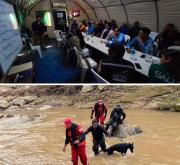 Camacho supervisa trabajos en Achira mientras operativo de rescate actúa en Bermejo