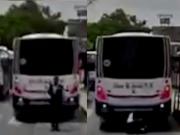 Liniers: colectivero atropelló a inspector y salió ileso