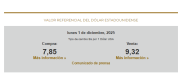 Desde hoy, el BCB publica el valor referencial del dólar; para la compra está en Bs 7.85; para la venta, Bs 9.32