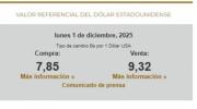 7,85 para la compra, 9,32 para la venta: El BCB publicará a diario el precio referencial del dólar