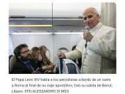 El papa ve mejor el diálogo o hacer presión para buscar el cambio en Venezuela antes que atacar el país