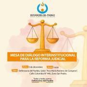 DEFENSORÍA DEL PUEBLO ULTIMA DETALLES PARA INSTAURAR LA MESA DE DIÁLOGO POR LA REFORMA DE JUSTICIA
