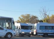 Transportistas locales se movilizaron ante la pérdida de una licitación en Plaza Huincul