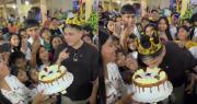 Video: ‘Cumpleaños feliz’, Luis Vega es sorprendido por sus fans en un mercado