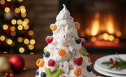 La receta del arbolito de merengues y frutas para decorar la mesa navideña