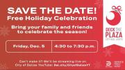 Navidad en Dallas: el Ayuntamiento invita a celebrar el evento gratuito “Deck The Plaza”
