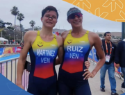 El ecuatoriano Gabriel Terán y la venezolana Rosa Martínez se llenan de oro en el triatlón