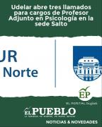 Tres nuevos llamados docentes en Psicología en Salto