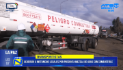 Transportistas acudirán a instancias legales tras detectar cisternas con agua en La Paz