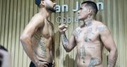 Pacman Fernández y Carabello, cara a cara: San Juan palpitó una noche histórica de boxeo por el título mundial