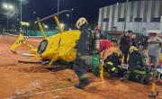 Cayó un helicóptero en el ex circuito KDT de Palermo: hay tres heridos