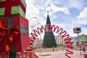 Todo listo para el encendido luces del árbol más grande de La Paz