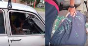 Chimbas: destrozó un auto para robar todo lo que había de valor