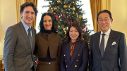 Katy Perry debuta en la esfera diplomática con Justin Trudeau en Japón