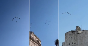 Así fue el paso de los seis F-16 sobre CABA tras despegar desde Córdoba