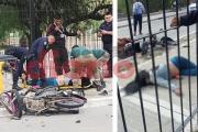 Conmoción en Parque Aguirre por brutal choque de motos: una mujer está grave