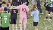 La sorpresiva y elogiada pirueta de Mateo Messi durante los festejos de su padre por el titulo de Inter Miami