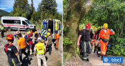 Rescatan a mujer que sufrió fractura desde los faldeos del volcán Calbuco