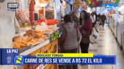 Bajan los precios de la carne de res y pollo en el Mercado Yungas rumbo a fin de año