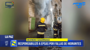 Arias responsabiliza a Epsas por falta de hidrantes y advierte posible demolición del edificio incendiado