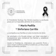 Presidente exige investigación rápida para esclarecer las muertes en Colcapirhua