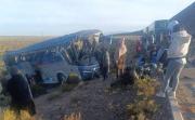 Bus vuelca en Challapata y deja tres fallecidos y nueve heridos