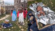 [Fotos] Polémica en Chicago por representación de pesebre custodiado por ICE y con Jesús esposado