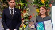 Ana Corina Sosa, hija de María Corina Machado, recibió el premio Nobel de la Paz en nombre de su madre